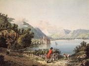 Francois-Hubert Drouais Seen Chateau of Chillon oil painting on canvas